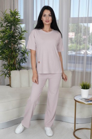 Палаццо костюм женский (пудра) (Лов)