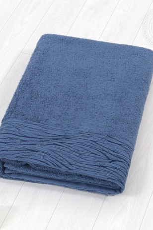 Модерн полотенце махровое (Турция) синий ПММ.70.140 (Ар)