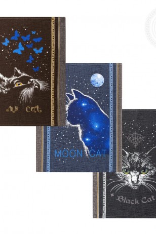 Набор полотенец из рогожки Лунный кот 2Н_ПКР.45.60 (Ар)