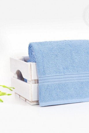 Уют полотенце махровое (Узбекистан) голубой ПМУ.70.140 (Ар)