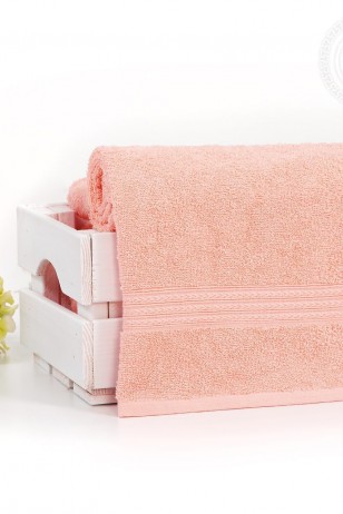 Уют полотенце махровое (Узбекистан) персик ПМУ.70.140 (Ар)