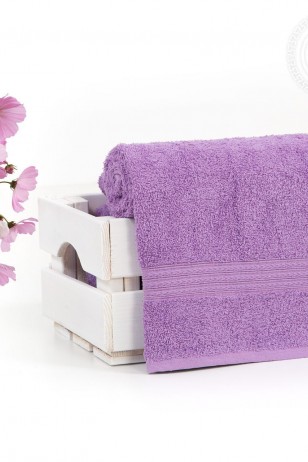Уют полотенце махровое (Узбекистан) фиолетовый ПМУ.70.140 (Ар)